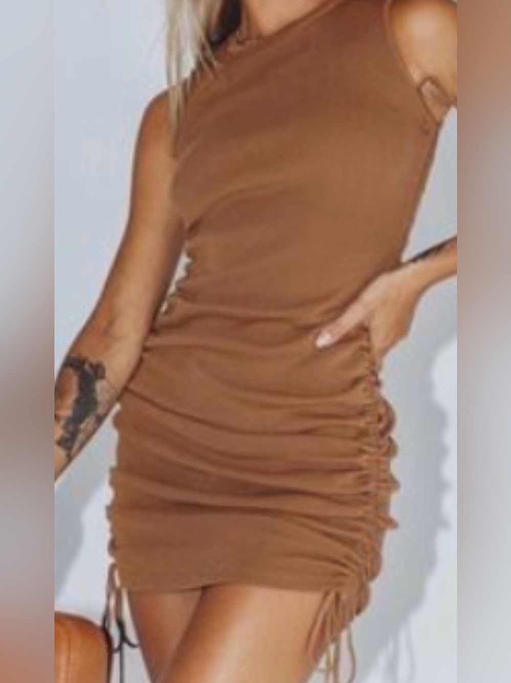 Lioness Sweater Dress-Brown